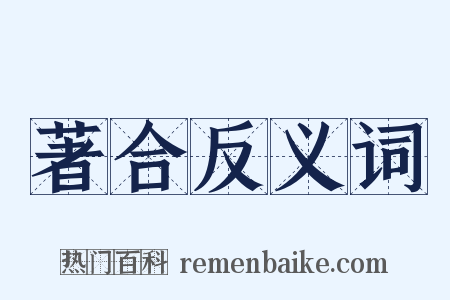 著合反义词是什么意思的图片